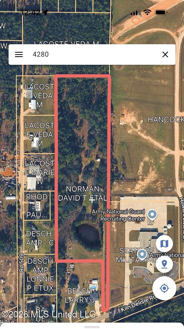 4280 Kiln Delisle Road Kiln, MS 39556 - Photo 2 of 2 Land Glide plot map