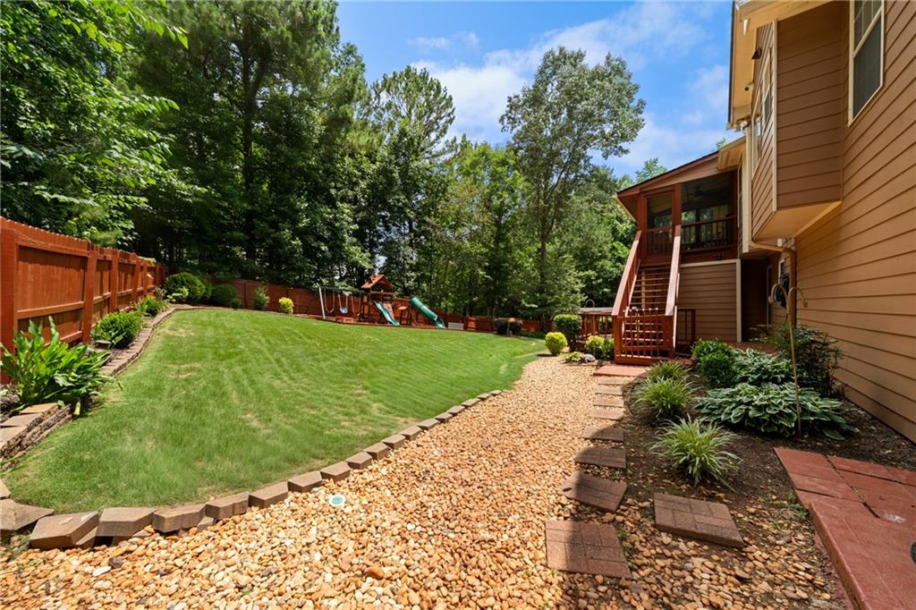 55 Meridian Point Dallas, GA 30132 - Photo 33 of 45 a view of a back yard of the house