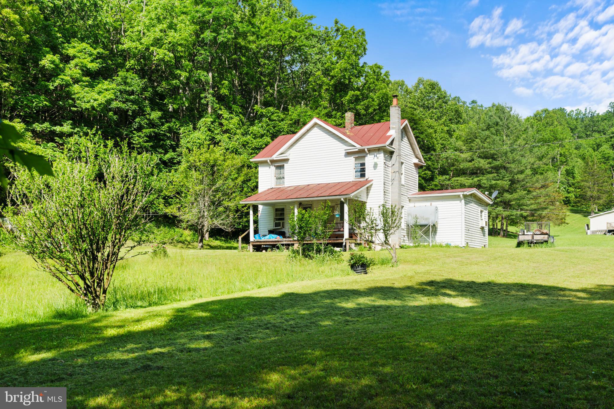 8883 Crooked Run Road Basye, VA 22810 - Photo 19 of 22 a backyard of a house with table and chairs