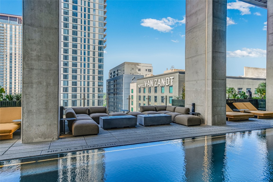 610 Davis Street, Unit 3110 Austin, TX 78701 - Photo 34 of 34 a view of swimming pool with outdoor seating