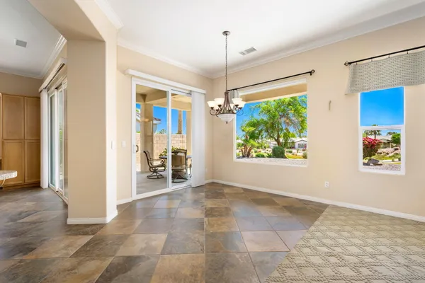 a view of livingroom with window and outdoor view