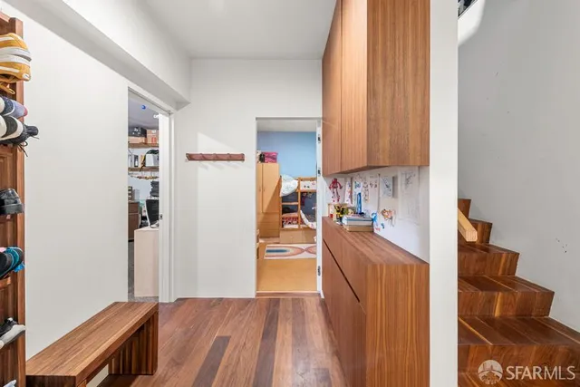 a room with storage and utility