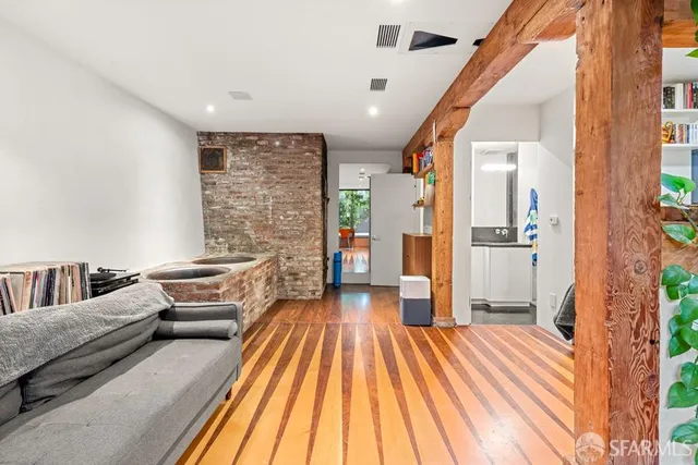 a bedroom with a bed and a walk in closet