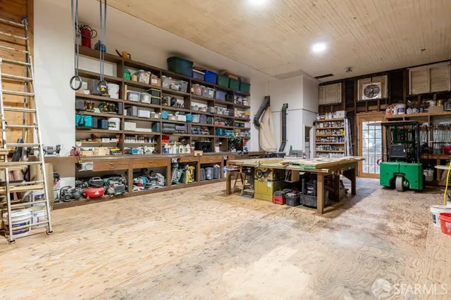 a view of store room with racks