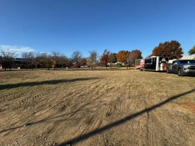 a view of road with trees