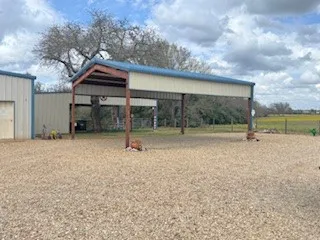 a view of a golf course with green space