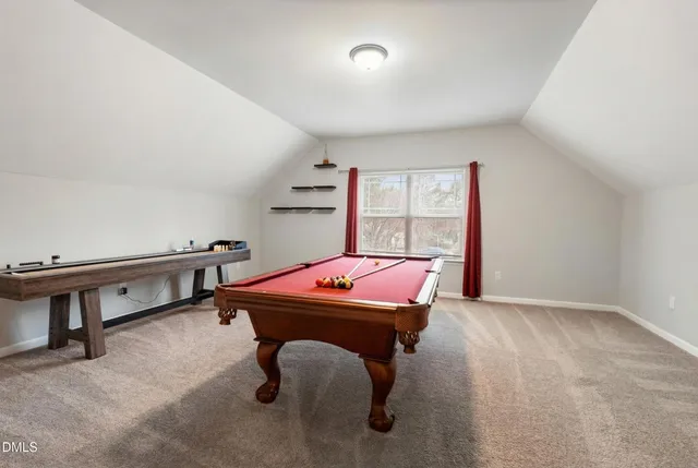 a room with pool table