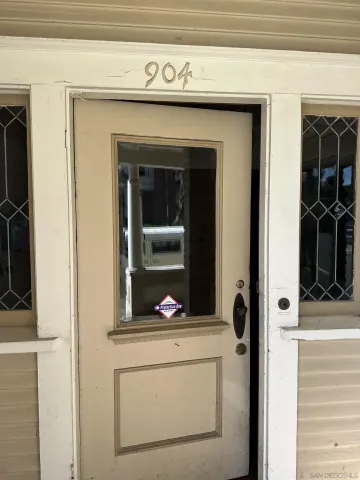 a view of front door