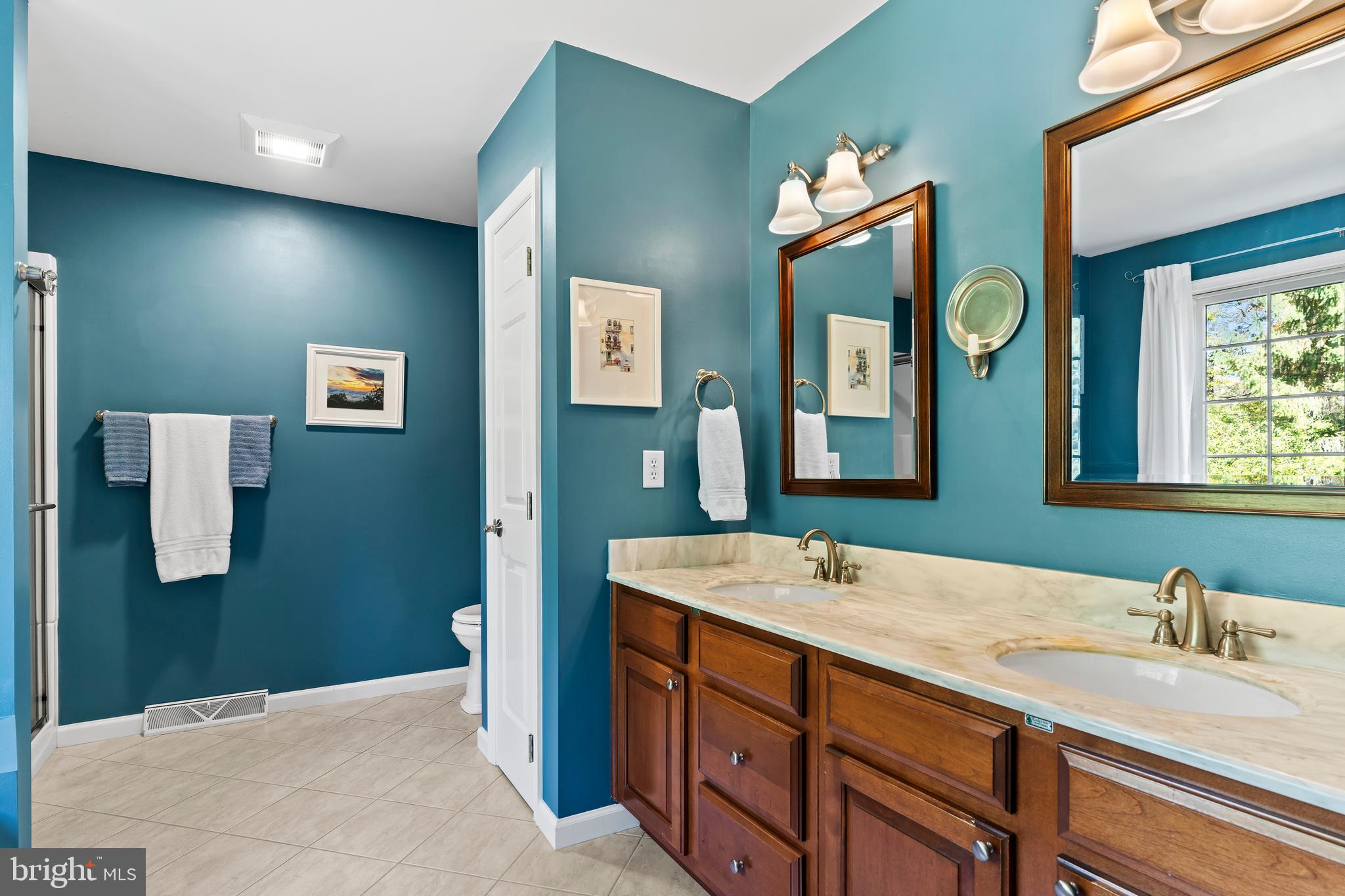 13 Todd Road Carlisle, PA 17013 - Photo 36 of 46 a bathroom with a double vanity sink and a mirror