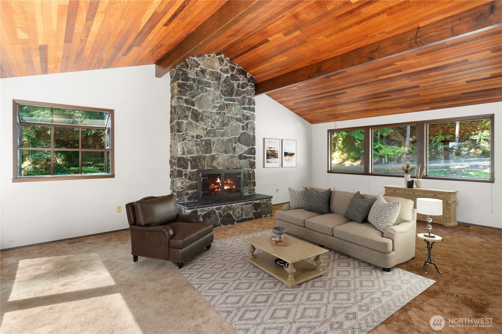 91 Drew Lane Port Ludlow, WA 98365 - Photo 7 of 38 a living room with furniture and a large window