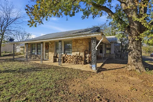 a view of a porch