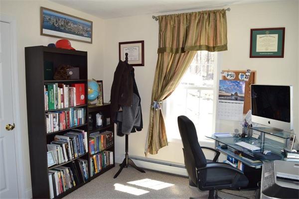 18 Barre Paxton Road Rutland, MA 01543 - Photo 13 of 17 a view of a workspace with furniture and a book shelf