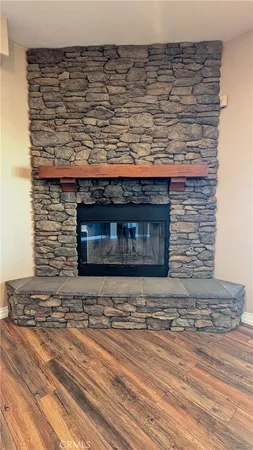 a fireplace with a sink