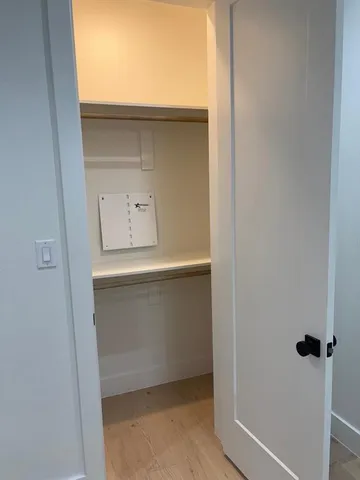 a view of an empty garage