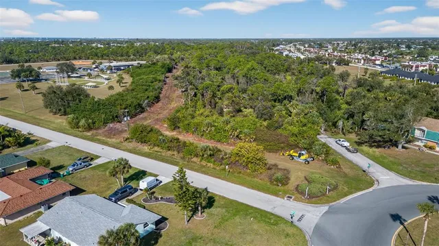 an aerial view of a city