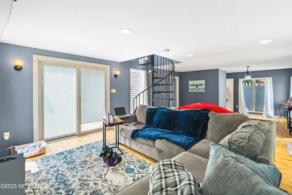 a living room with furniture and a couch