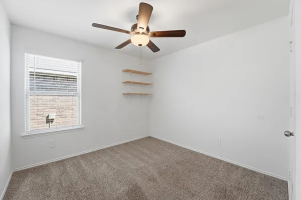 an empty room with a window