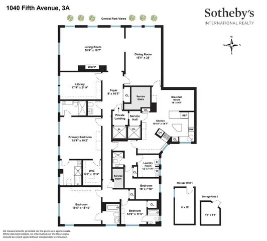 $12,000,000 | 1040 5th Avenue, Unit 3A | Upper East Side