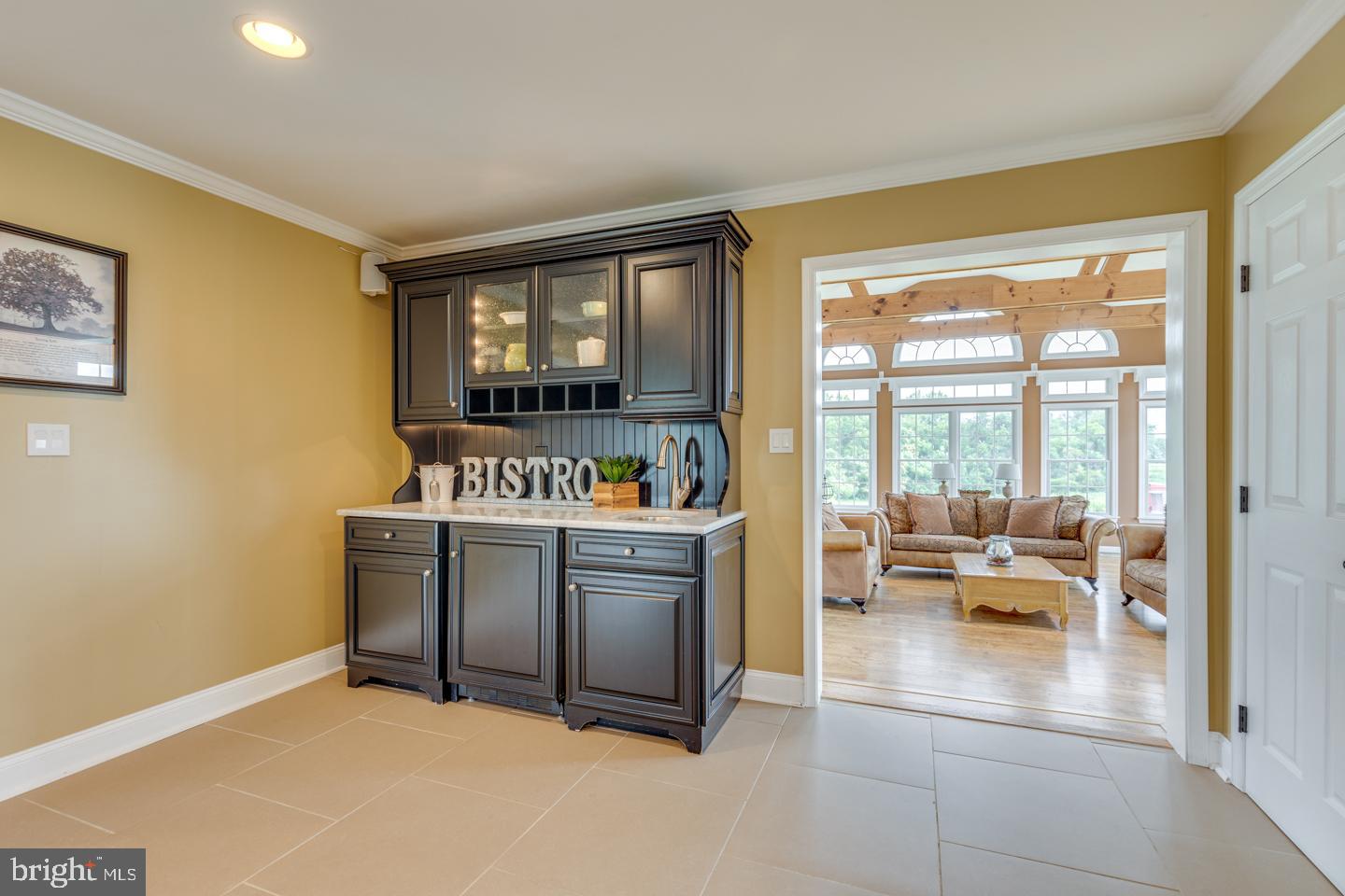 35 Marl Road Swedesboro, NJ 08085 - Photo 23 of 63 Beverage center/custom cabinetry and refrigerator