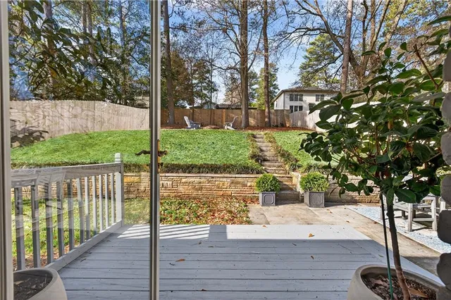 a view of a street from a balcony