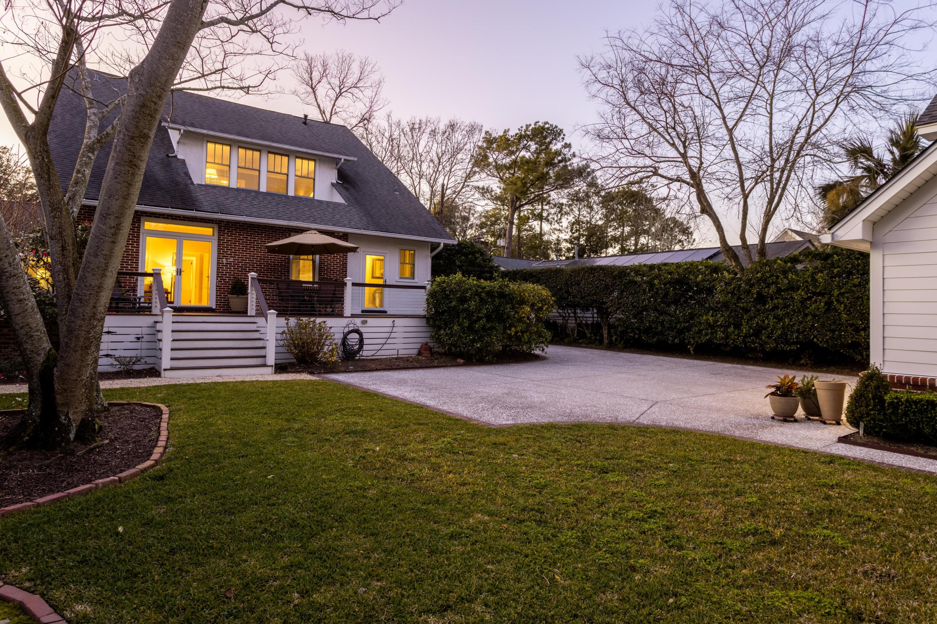 21 Palmetto Road Charleston, SC 29407 - Photo 32 of 41 Backyard at twilight