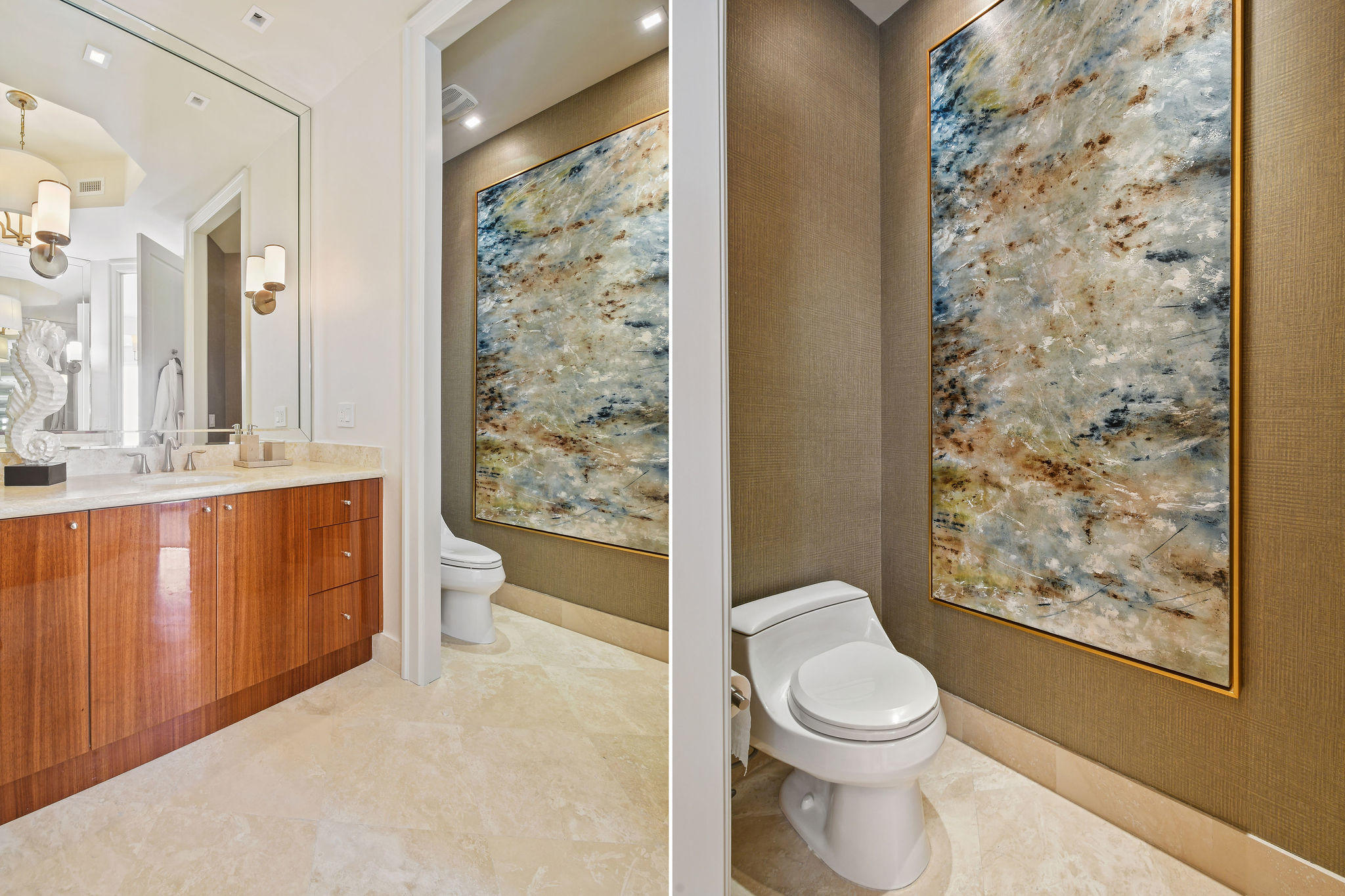 2700 North Ocean Drive, Unit LPH4B Riviera Beach, FL 33404 - Photo 21 of 67 a bathroom with a toilet a sink and a shower