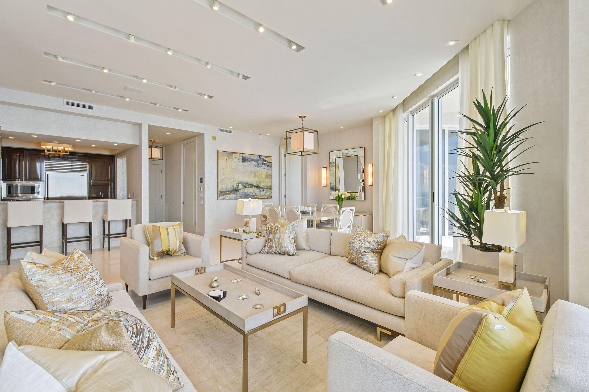 2700 North Ocean Drive, Unit LPH4B Riviera Beach, FL 33404 - Photo 7 of 67 a living room with furniture and a large window