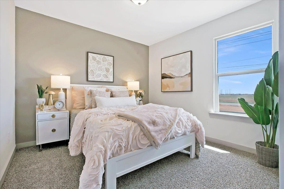 7415 8th Street Lubbock, TX 79416 - Photo 6 of 22 a bedroom with a bed and a potted plant