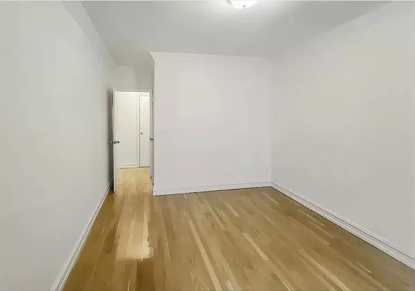 a view of a big room with wooden floor