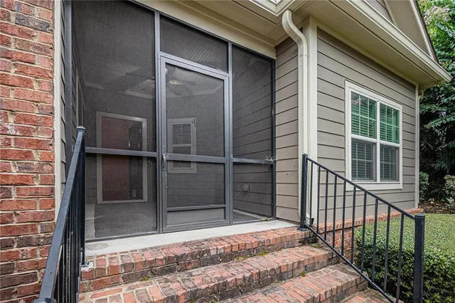 a view of front door of house
