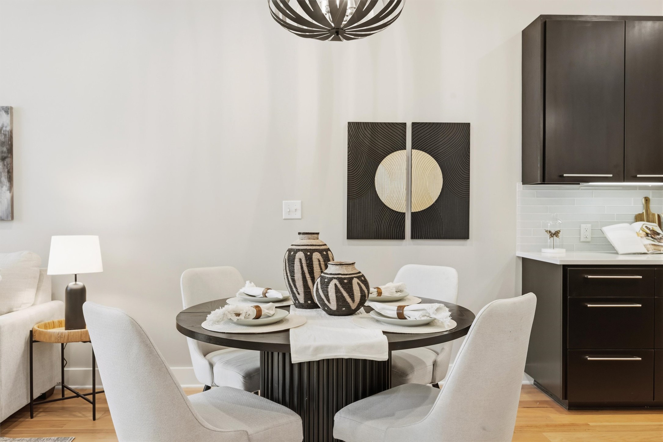 2314 Enfield Road, Unit 203 Austin, TX 78703 - Photo 11 of 37 High ceilings give the dining space a sense of volume that punches well above the unit's square footage.
