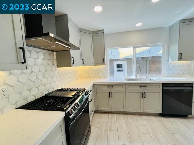 118 Lawnview Circle Danville, CA 94526 - Photo 16 of 50 a kitchen with granite countertop a stove sink and cabinets
