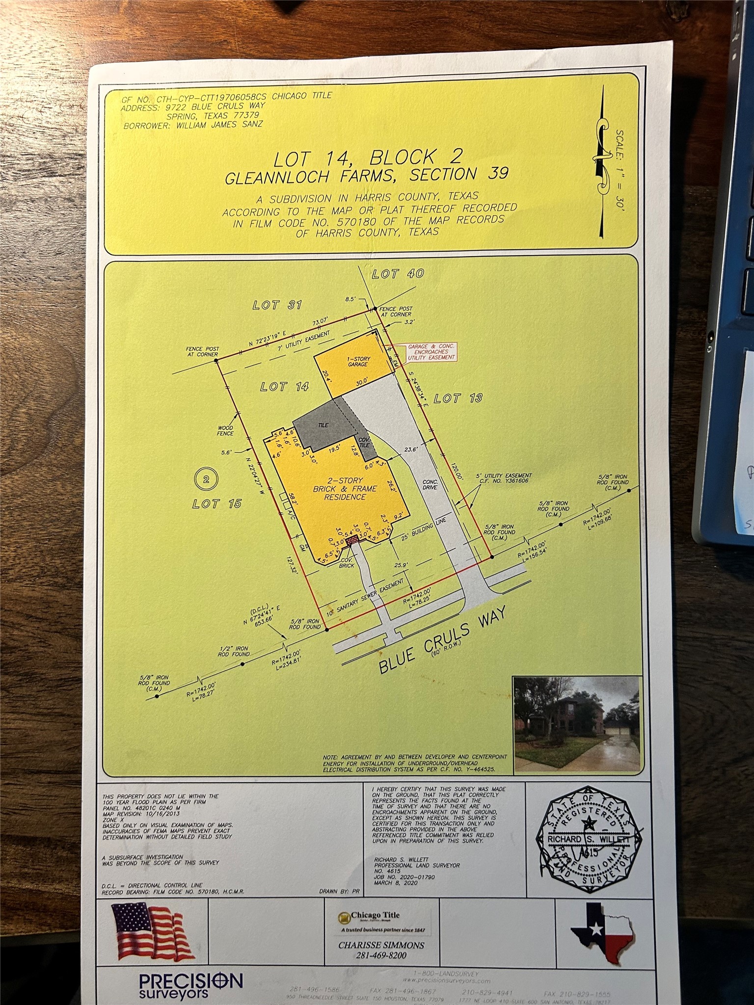 9722 Blue Cruls Way Spring, TX 77379 - Photo 7 of 7 Lot survey