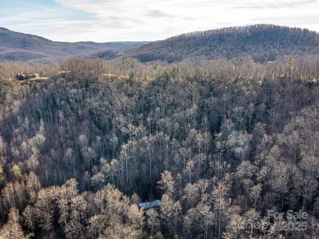 a view of a lush green hillside and a building