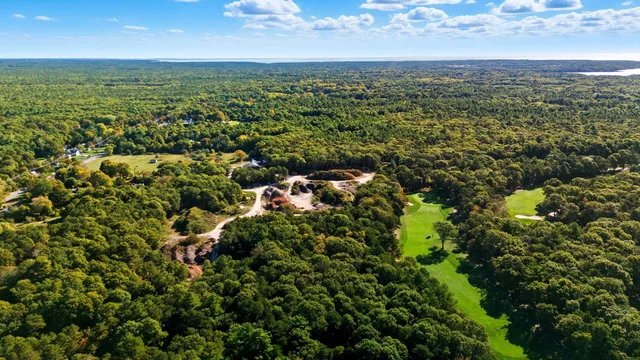a view of a city with an outdoor space