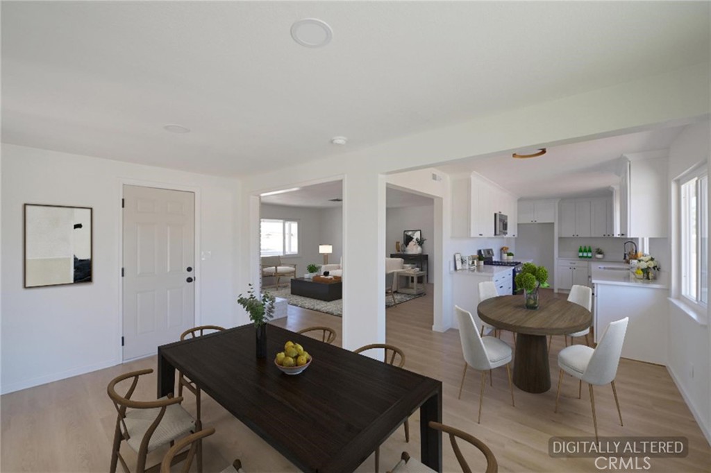 18190 Hiawatha Road Apple Valley, CA 92307 - Photo 6 of 28 Dining Room (Disclaimer: Some images have been digitally enhanced with virtual staging to illustrate potential room layouts and furnishings. Actual property condition and features may vary. Buyer to verify all information independently).