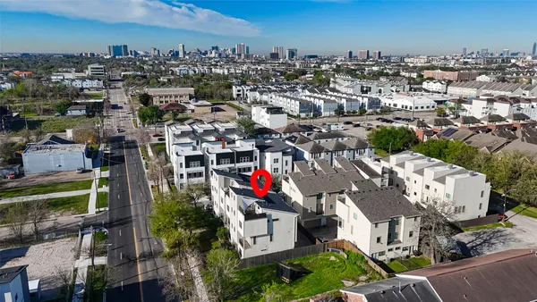 an aerial view of a city