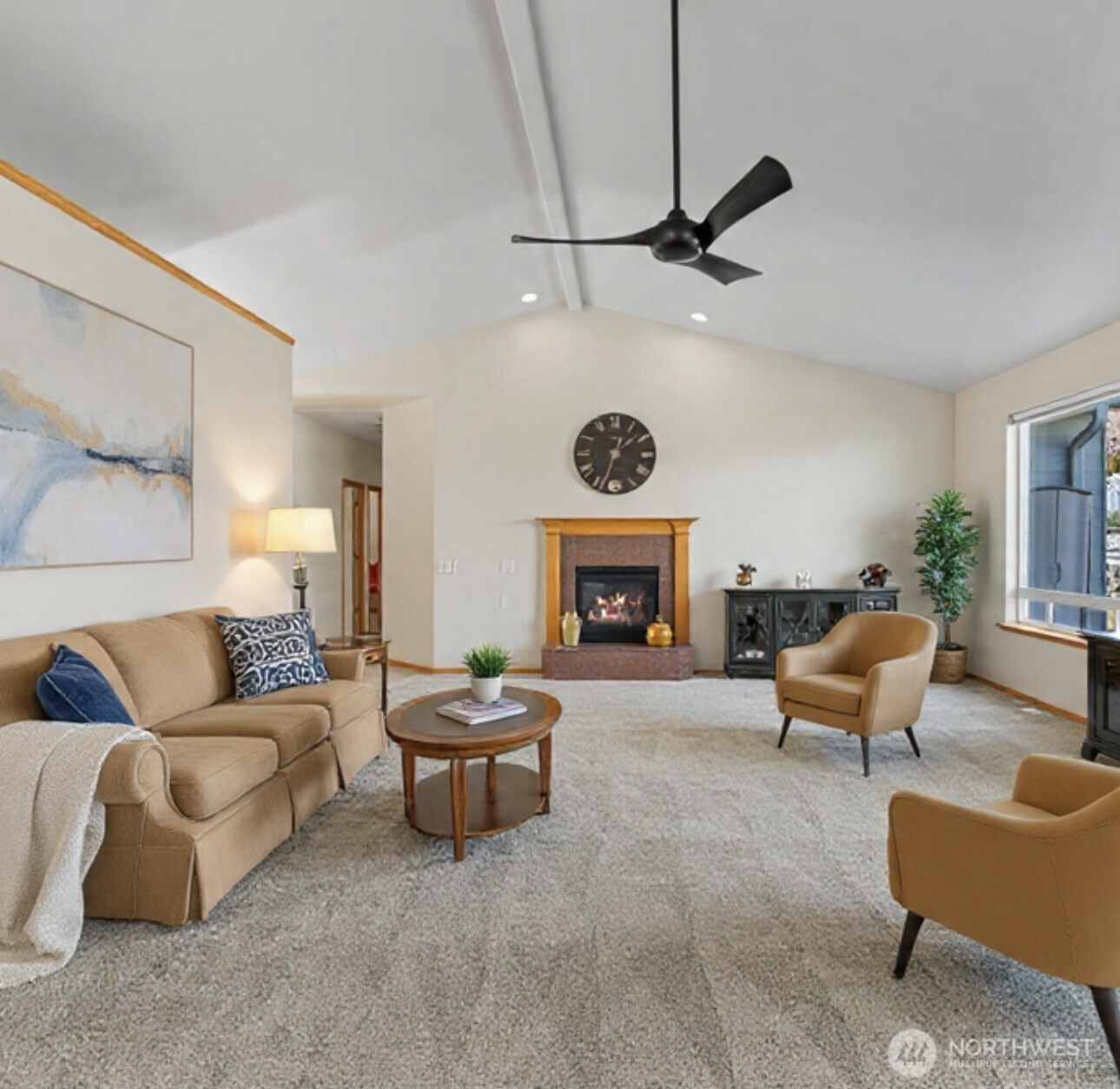 2220 Michael Brooke Wenatchee, WA 98801 - Photo 20 of 27 a living room with furniture and a fireplace