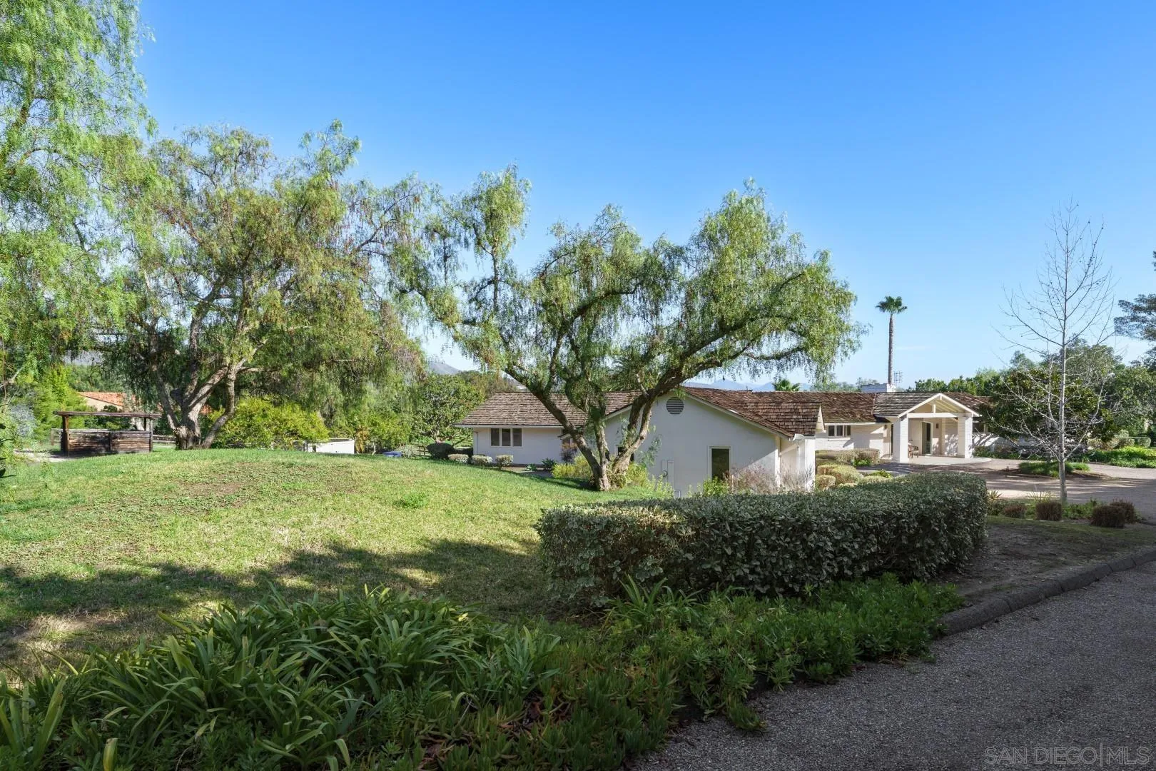 6531 Lago Lindo Rancho Santa Fe, CA 92067 - Photo 37 of 53 a view of a large garden with plants and large trees