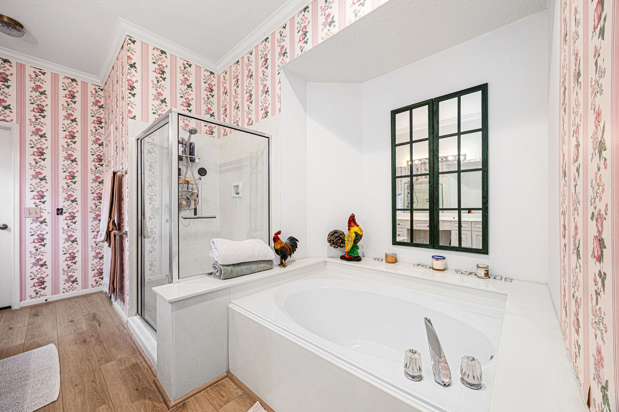 3402 Deeds Road Houston, TX 77084 - Photo 27 of 35 a bathroom with a tub sink and shower