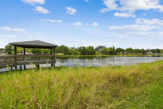 a view of a wooden deck