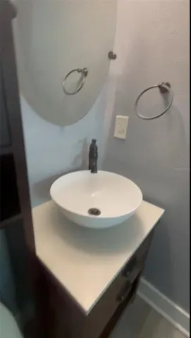 a utility room with a washing machine