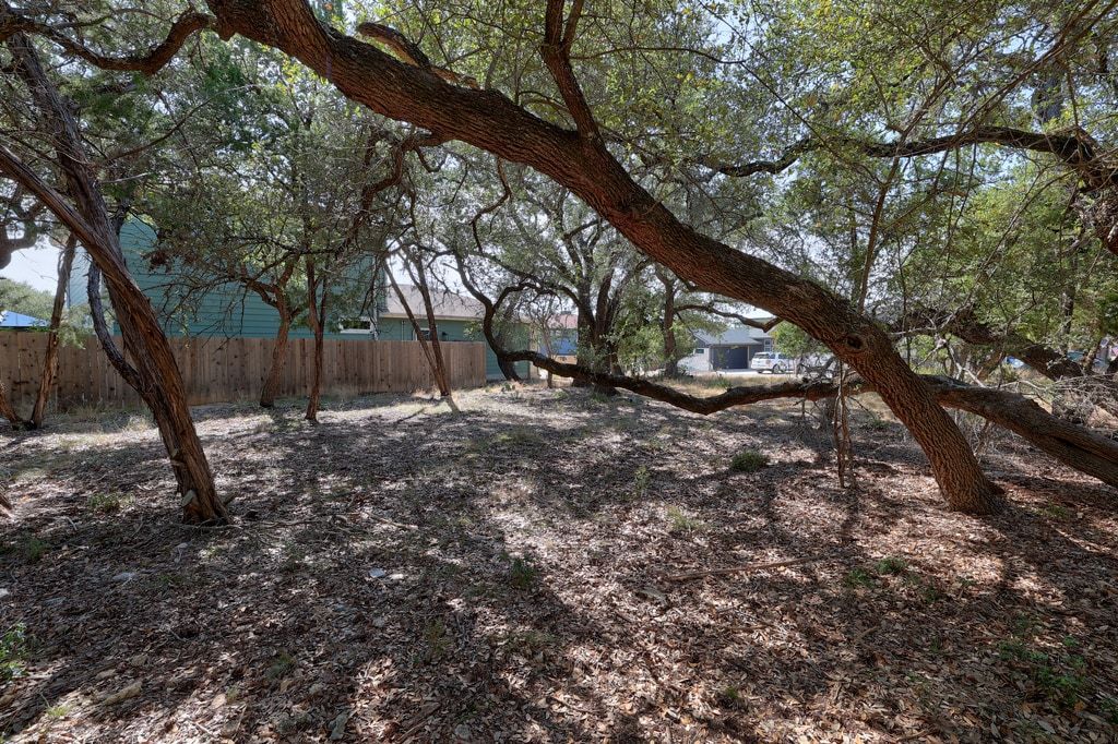 406 Summit Ridge Drive North Lago Vista, TX 78645 - Photo 7 of 25 a backyard of a house with lots of green space
