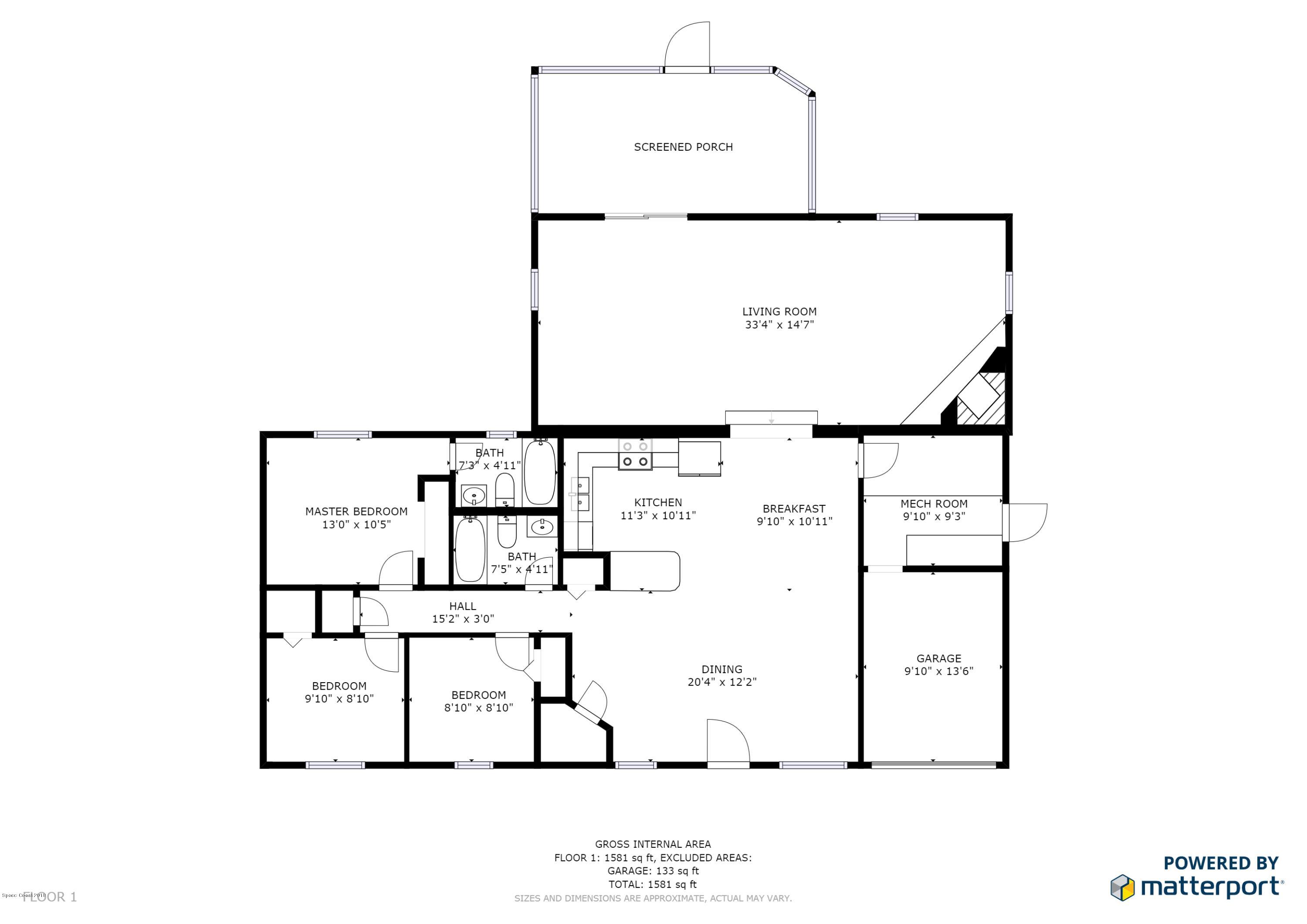 141 Virginia Road West Melbourne, FL 32904 - Photo 34 of 34 Floor Plan
