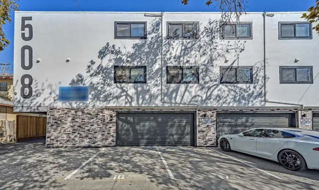 a car parked in front of a building