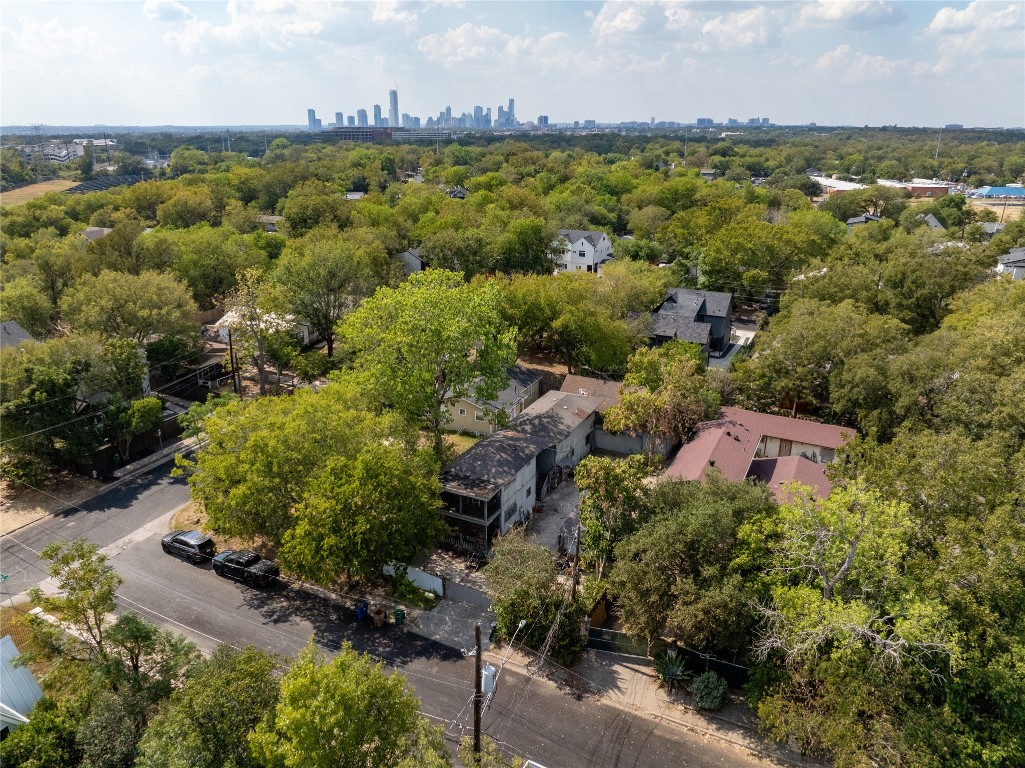1112 Terry Drive Austin, TX 78721 - Photo 5 of 18 Aerial view of the Austin skyline