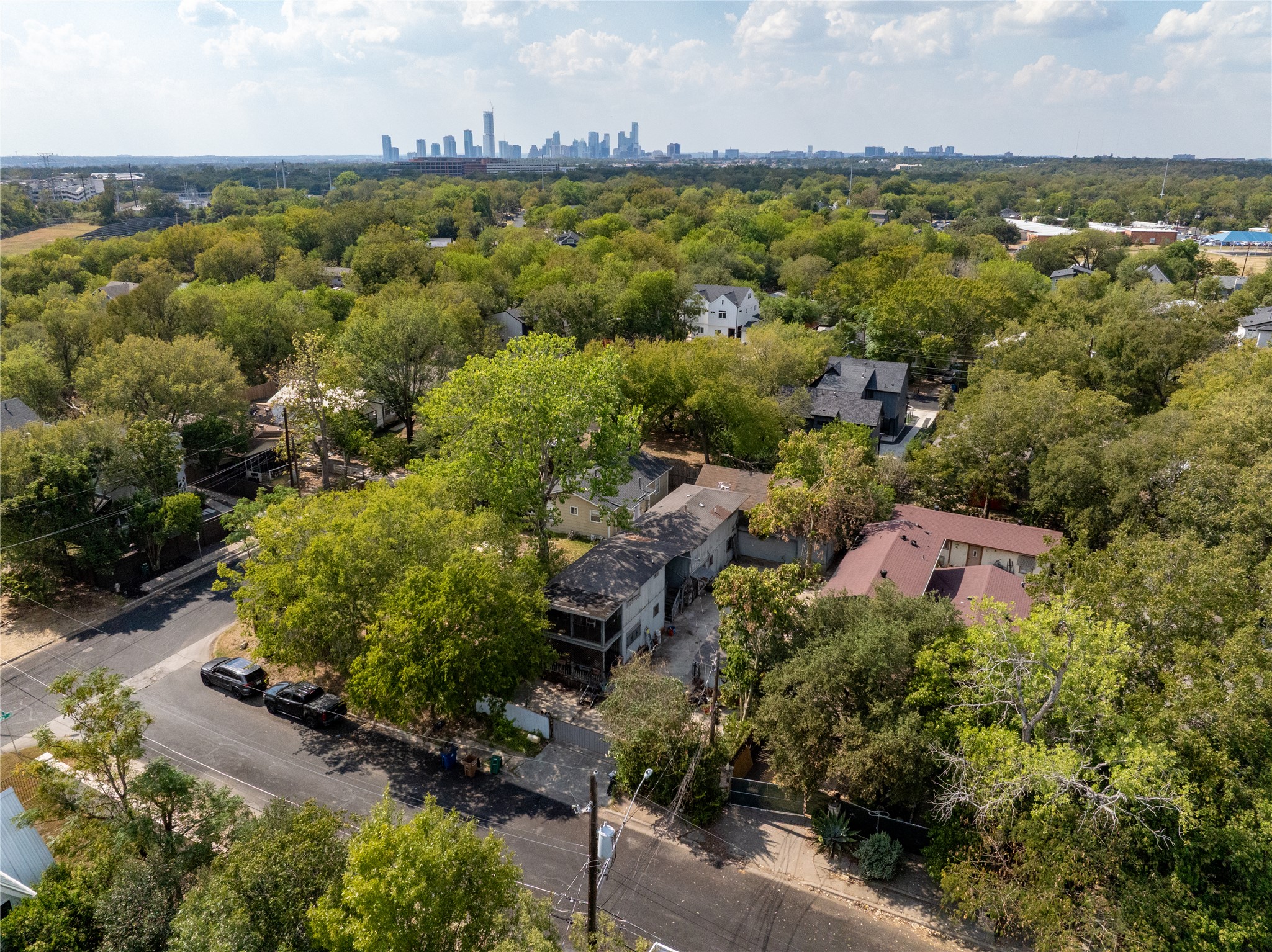 1112 Terry Drive Austin, TX 78721 - Photo 5 of 18 Aerial view of the Austin skyline