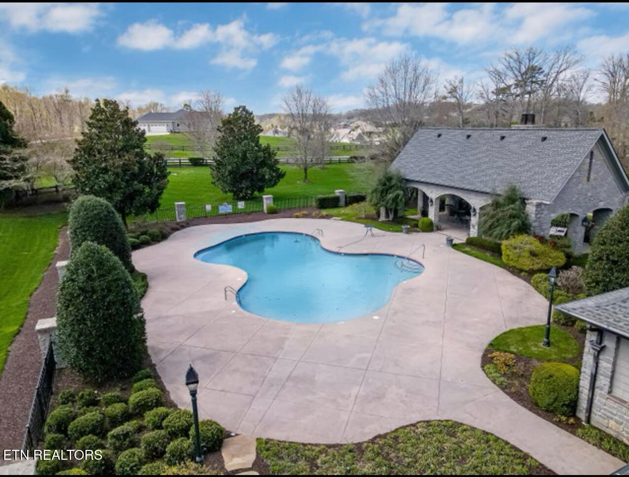 swimming pool and pavilion