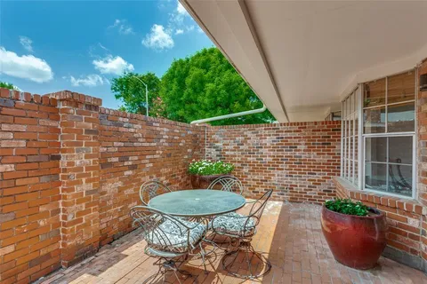 a view of an outdoor seating area