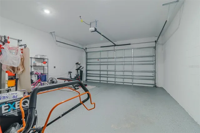 an outdoor space with patio and furniture